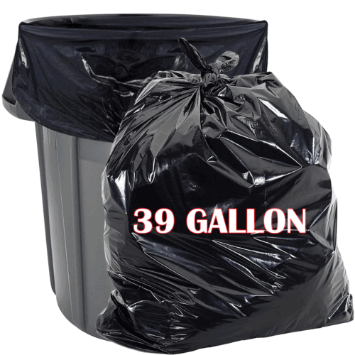 23 X 10 X 39 GARBAGE BAGS, 100/121