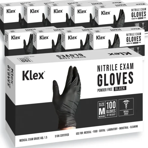 Black Nitrile Exam Gloves Large Box - 10 CT