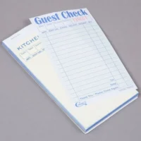 White Carbonless Guest Check Book - 50/Case