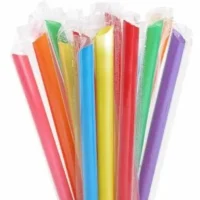 Wrapped Mixed Color Boba Straws 100 - CT