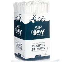 Plastic Giant Jumbo Straws Individually Wrapped 10-1/4" Long 300 Box